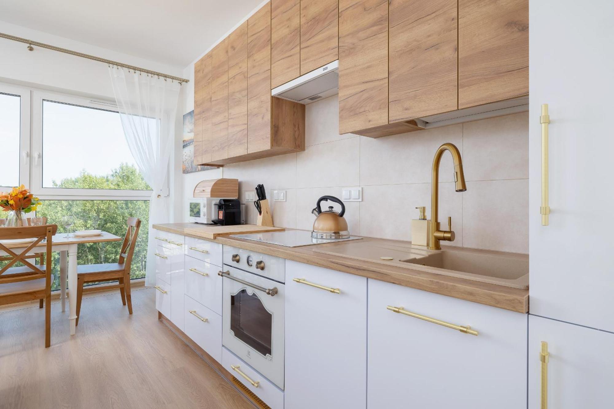 Bezowy Przy Parku W Katowicach Z Widokiem Na Staw I Biurkiem By Renters Leilighet Katowice